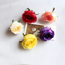20 unids/lote cabeza de flor Artificial de seda Rosa flor accesorios flor falsa para decoración de boda DIY rosas Decoración 2024 - compra barato