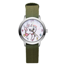 Fashion Cartoon Cute Cat Style Children's Wrist Watches Kids Student Girls Boys Quartz Nylon Strap Clock JA33 2024 - buy cheap