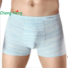 CHENG HENG-bóxer de algodón para hombre, ropa interior de alta calidad, gran oferta, transpirable, Color sólido, cintura grande 2024 - compra barato