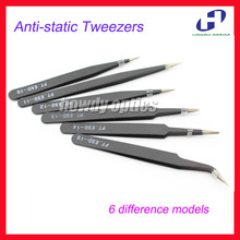 Free Shipping 6pcs/lot  Tweezer Anti-static Tweezers DIY Clamp Glasses Repair  Tool 2024 - buy cheap