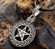 6pcs New Pewter Norse Vikings Pendant Necklace Celttic knot Pentagram Pentacle Star Pewter Wicca Pendant Necklace Free shipping 2024 - buy cheap
