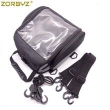 ZORBYZ Motorcycle Black Oil Tank Bag Tail Saddle Bags Storage Pack Luggage Back Seat Helmet bag For Honda Yamaha Suzuki 2024 - buy cheap