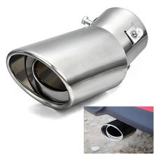 Universal Car Exhaust Muffler Tip Round Stainless Steel Pipe Chrome Exhaust Tail Muffler Tip Pipe Silver Auto Car Accessories 2024 - buy cheap