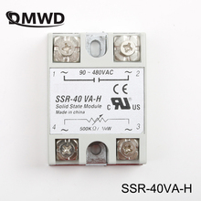 Relé de estado sólido dmwd SSR-40VA-H 40a realmente 500 kohm 4w a 90-480 v ac ssr 40va h tipo de resistência regulador de tensão estado sólido 2024 - compre barato