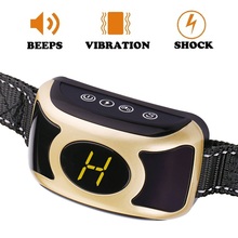 Waterproof Anti Bark Anti Barking Collar Vibration Shock Electronic Dog Collar Automatic for Pet Dog Training Collar Adjustable 2024 - buy cheap