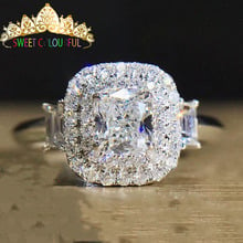 Boda 100% Moissanite anillo de diamantes auténticos 18K oro 750 D VVS MO-0017 2024 - compra barato