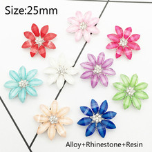 Colorful Alloy Rhinestone Daisy Flowers Accessories For Jewelry Making Diy Wedding Decoration Jewelry Findings & Components 2024 - buy cheap