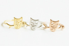 Cute standing on the branch of the owl ring Lovely woman ring 2024 - buy cheap