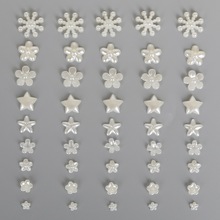 Cuentas de perlas ABS de imitación de plástico, cabujones con parte posterior plana de flor/estrella/copo de nieve para joyería DIY, fabricación artesanal hecha a mano 2024 - compra barato