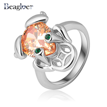 Beagloer New Design Ring  Elements Austrian Crystal Frog Rings Women Rings Wedding Jewelry Ri-HQ0119-b 2024 - buy cheap