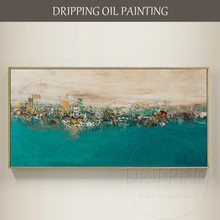 Pintura al óleo sobre lienzo abstracta, pintura urbana abstracta moderna para decoración de pared, de gran calidad, pintada a mano, de tamaño largo 2024 - compra barato