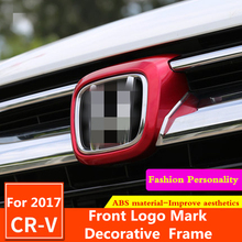 Para honda crv CR-V 2017 2018 frente logotipo quadro decorativo mark grille em torno de surround capa guarnição abs modificação exterior 2024 - compre barato