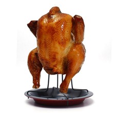 Creative Can Chicken Turkey Roaster Oven Rotisserie BBQ Grill Rack Stand Holder Tray Turkey Vertical Poultry Roaster Rack Tool 2024 - buy cheap