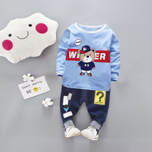 2019 Spring Baby Boys Clothes Children Clothing Sets 2Pcs Cartoon Long Sleeve T-shirt + Pants Toddler Girls Clothes Kids Suits 2024 - buy cheap
