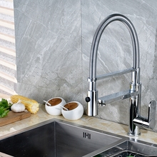 Newly Arrival Deck Mounted Polish Chrome Vessel Kitchen Faucet Mixer Tap Single Handle 2024 - buy cheap