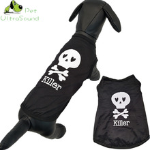 ULTRASOUND PET Dog Cat Cute Skeleton Head Vest T-Shirts Clothes Spring Summer Coat Puggy Costumes Clothes For Dogs Best Sale 2024 - buy cheap