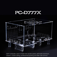 QDIY PC-D777XM  Horizontal MircoATX HTPC Acrylic Transparent Desktop PC Computer Case 2024 - buy cheap