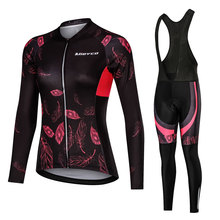 Roupas femininas para ciclismo conjunto para mulheres uniforme feminino manga comprida camisa para ciclismo camisa para bicicleta road bike mtb 2024 - compre barato