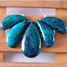 Fashion Jewelry 50X95MM Natural Stone Blue Brazilian Azurite Pendant Beads Group 5Pcs K066 2024 - buy cheap