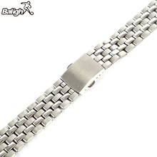 Stainless Steel Metal Strap Silver Watch Band Unisex Bracelet 18 20 22mm Watch Band Double Fold Deployment Clasp Watch Buckle 2024 - buy cheap