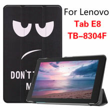 Capa de impressão colorida para lenovo tab e8 drive 8304n TB-8304F 8 ''tablet 3 suporte dobrável capa de couro pu + caneta 2024 - compre barato