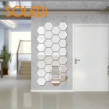 DIY 12pcs Creative 3D Mirror Wall Stikers Hexagon Acrylic Wall Decal Bedroom Sticker Art Gift Home Decor Living Room Wallpaper 2024 - buy cheap