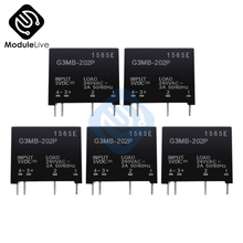 5PCS DC-AC Relay Module G3MB-202P G3MB 202P PCB SSR In 5V DC Out 240V AC 2A Solid State Relay Module Board For Arduino 2024 - buy cheap