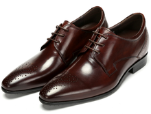 Модные Туфли-оксфорды, визуально увеличивающие рост; мужские деловые туфли из натуральной кожи; модельные туфли; мужские свадебные туфли, увеличивающие рост на 5 см 2024 - купить недорого