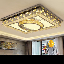 Crystal Light Living Room Lights Rectangle Simple Modern Atmosphere Home Luxury Hall Creative LED Ceiling Light led fixture lamp 2024 - buy cheap