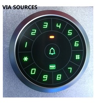Envío Gratis Circular botón táctil 125 KHz lector de tarjetas Rfid controlador de acceso de la puerta sistema de contraseña teclado C80 2024 - compra barato