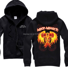 Amon-Sudadera con capucha y cremallera de banda Rock para hombre y mujer, chaqueta de algodón de Amarth, estilo punk phoenix, forro polar de metal pesado, Otoño e Invierno 2024 - compra barato