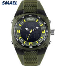 SMAEL-reloj analógico de cuarzo para hombre, cronógrafo deportivo militar, Digital, LED, resistente al agua, Masculino 2024 - compra barato