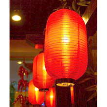 Linternas de seda china para decoración de fiestas, cilindro de melón rojo, accesorios de baile, mediados de otoño, 1 ud. 2024 - compra barato