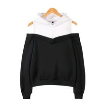 Fashion Off Shoulder Hoodies Women Long Sleeve Hooded Sweatshirts 2019 Hot Sale Casual Streetwear Clothes 2024 - buy cheap