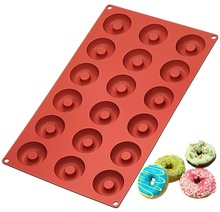 Mini molde de silicona de 18 cavidades para rosquillas, herramientas de cocina para pastel de Chocolate, galleta, Cupcake, donut, hornear en casa, postre 2024 - compra barato