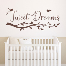 tweet dreams Decals Baby Nursery Decor PVC wall stickers Bird Wall Art sticker Child baby home Decors vinyl decal G107 2024 - buy cheap