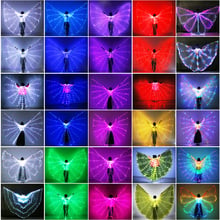 Belly Dance LED Isis Wings Colorful LED Stage Performance Props Wings Adults Kids Dance Accessories LED Wing Without Sticks Bag 2024 - buy cheap