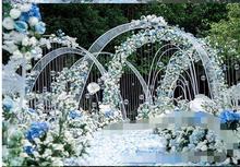 Arco de hierro con forma de boda Puerta de arco redondo, Decoración de fondo de boda, decoración de puerta 2024 - compra barato