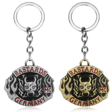 dongsheng Popular Music Rock Band Key Chain Trinket Fashion Bastards MC Germany LOGO Key Ring Holder Pendant Chaveiro Jewelry 2024 - buy cheap