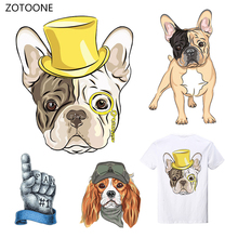 ZOTOONE Stripes Dog Iron on Transfer Patches on Clothing Diy Patch Heat Transfer for Clothes Decoration Stickers for Kid Gift G 2024 - buy cheap