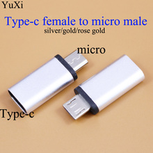 Yuxi tipo c fêmea para micro usb macho, adaptador conector conecta telefone digital futural 2024 - compre barato