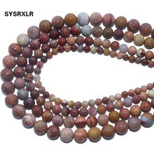 Wholesale Natural Pink Petrified Wood Stone Round Loose Beads For Jewelry Making DIY Bracelet Necklace 6 8 10 12 MM Strand 15'' 2024 - buy cheap