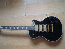 Free shipping Peter Frampton guitar black new Guitars 12th fret signature 3 pickups Mohogany one piece neck maple top 2022 - купить недорого