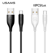 10pcs/lot USAMS USB Type C Cable for Samsung Fast Charging USB C Type-C Mobile Phone Cables For Xiaomi Huawei Round Data Cable 2024 - buy cheap