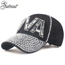 [YARBUU] Baseball caps with letter DIVA women Adjustable sun hat rhinestone denim hat and cotton snapback cap Drop shipping 2024 - buy cheap