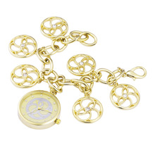 Ladies Silver Gold Wrist Chain Bracelet Watch, Round Dial Japan Movt Quartz Watch, Women Wristwatch 2024 - buy cheap