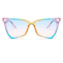 Brand Designer Trendy Big Frame Colors Sunglasses Women Fashion Hollow Ladies Eyeglasses 2019 Sun Glasses Oculos De Sol Gafas 2024 - buy cheap