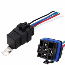 1 conjunto de 5 pinos relé de automóvel à prova d' água integrado relé automático + suporte com fios dc 12v 40a 2024 - compre barato