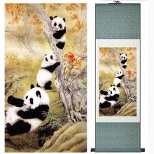 Pandas family   traditional Chinese Art Painting Home Office Decoration Chinese paintingPrinted painting 2024 - buy cheap