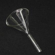 Embudo de vidrio de laboratorio en miniatura, embudo triangular de borosilicato, 60mm 2024 - compra barato